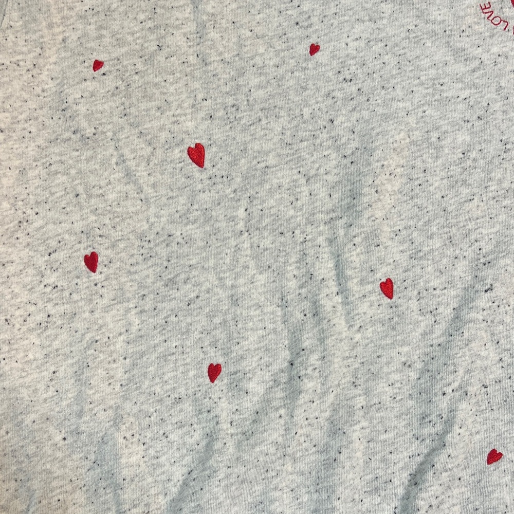 H&M Light Gray Sweater with Red Heart Accents - Picture 6 of 8